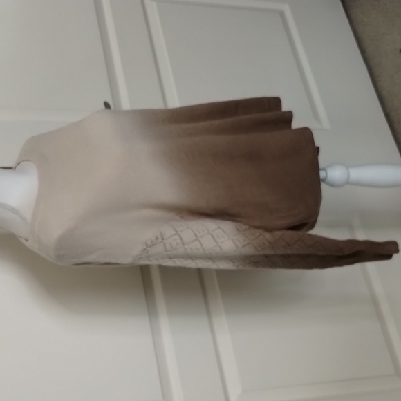 Jardin by Macris Brown cream ombre sweater with vented long sleeves l-xl - Picture 3 of 12